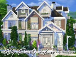 This Large Family Home Can Accommodate More Than 8 Sims It Has 3 Floors And A Large Basement Found Sims 4 Family House Sims 4 Family Sims 4 House Building