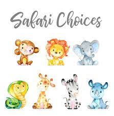 Safari Giraffe Baby Shower Decor Stand Up Safari Animals Nursery Centerpiece Decorations Giraffes Showers Boy Yellow Table Decoration Zoo Decoracao Safari Festa Infantil Animais De Aquarela Decoracao Festa Safari