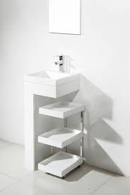This bathroom sink is on top of a cabinet. Modern Pedestal Sinks For Small Bathrooms Ideas On Foter