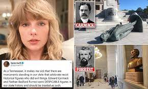Nathan bedford forrest statue meme. Taylor Swift Campaigns To Remove Confederate Statues From Tennessee Home State Daily Mail Online