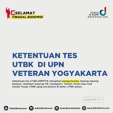 Check spelling or type a new query. Dibidikmisi Com Ketentuan Tes Utbk Sbmptn Di Upn Veteran Facebook