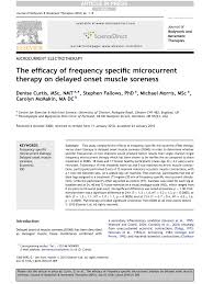 Pdf The Efficacy Of Frequency Specific Microcurrent Therapy