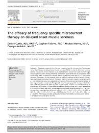 pdf the efficacy of frequency specific microcurrent therapy