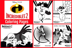 Coloring pages for kids and adults. Incredibles 2 Printables Coloring Sheets Recipes And Activity Sheets 5 Minutes For Mom