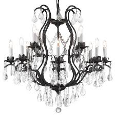 Wrought Iron Crystal Chandelier 12 Light Traditional Chandeliers By Harrisonlane510