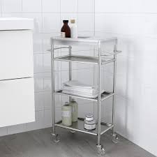 Grundtal Stainless Steel Trolley 48x24x77 Cm Ikea Bathroom Cart Amazing Bathrooms Bathroom Trolleys