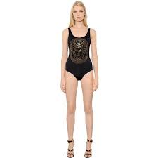 Versace Women Studded Medusa Lycra One Piece Swimsuit 220 Liked On Polyvore Featuring Swimwear One Piece Swimsu One Piece Spandex Swimwear Clothes Design