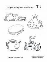 Letter t coloring page to color, print or download. Print Out Coloring Pages