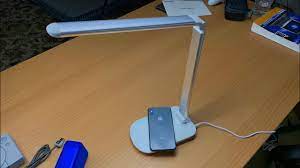 Ultrabrite swan led desk lamp with 2 usb ports|black. Wireless Charging Led Desk Lamp By Tzumi Youtube
