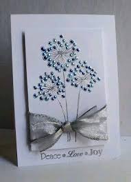 Karte Mit Perlen Und Schleifen Karten Basteln Karten Selber Basteln Karten Handgemacht