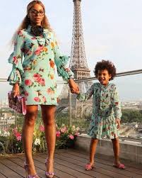 Beyoncé and Blue Ivy Wear Matching Gucci Dresses in Paris | Teen Vogue