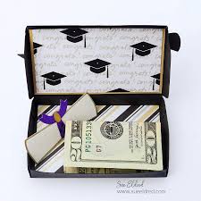For an inexpensive gift, drop off a large wrapped box filled with helium balloons at the door of the graduate. Diy Graduation Card And Gift Card Holder Sue S Creative Workshop