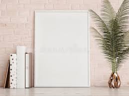 Mock Up Frame On Rose Brick Wall 3d Rendering Aff Rose Frame Mock Rendering Wall Ad Dizajn Fona Dizajn Publikacii Belye Tekstury