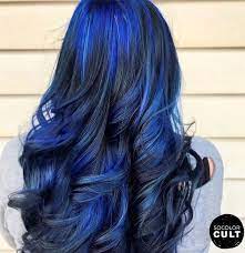 Blue hair is a great way to create a bold and fun look! Blue Black Hair Color Looks Matrix