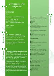 Exemple De Cv Developpeur Front End Modele De Cv Developpeur Exemples De Cv