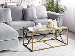 (1) niles cement coffee table $270. Beliani Modern Industrial Living Room Coffee Table Glass Top Metal Gold Orland Beliani Amazon Co Uk Home Kitchen