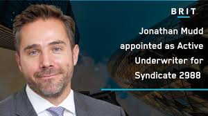 We're pleased to announce the appointment of Jonathan Mudd as Active  Underwriter for Syndicate 2988.