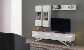 Raf ve duvar üniteleri demonte olarak temin edildikten sonra özel aparat. Royal Beyaz Tv Unitesi Modern Tv Uniteleri Mobilya Mobilya Tasarimi Furniture