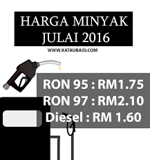 Harga ini akan dikemaskini pada setiap hari rabu setelah diumumkan oleh pihak kpdnkk. Harga Minyak Naik Di Bulan Julai 2016