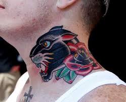 Erkek Boynuna Panter Dovmesi Boyun Dovmeleri Tattoo Erkek Dovmeleri