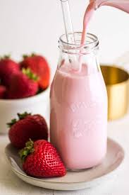 This homemade strawberry milkshake makes for a creamy, sweet treat to enjoy on those hot summer days! Easy Homemade Strawberry Milk For One Or Two Baking Mischief
