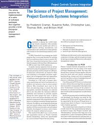 the science of project management project controls systems