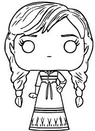 These frozen coloring pages are inspired by the movie frozen produced by disney.when frozen 2 film came out, everyone got excited again about characters like anna, elsa, sven, and olaf. Coloring Page Funko Pop Frozen 2 Anna 7