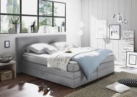 Aufbauservice ratenkauf kauf auf rechnung! Boxspringbett Webstoff 180 200 Cm Inkl Bettkasten Matratze Topper Hellgrau Schwarz Konventionell Kunststoff Textil 180 200cm E Polsterbett Bett Mobel