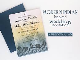 diy modern indian wedding invitation