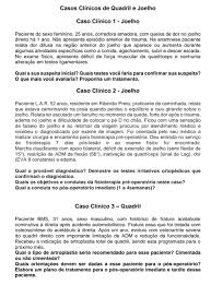 Grátis: Casos clínicos de quadril e joelho - Material Claro e Objetivo em  PDF para Estudo Rápido