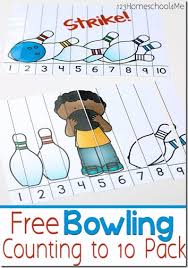 Funny way of learning colors with pacman. Free Bowling Counting To 10 Printable Activities For Preschoolers