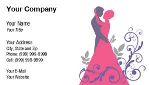 Navy blue pink floral illustration reception wedding card. Wedding Business Cards