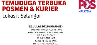 Pos malaysia berhad is malaysia's premier postal service provider with a widespread network of over 1,000 touch points countrywide that includes pos malaysia outlets, pos minis info temuduga: Temuduga Terbuka Sebagai Posmen Pos Malaysia Berhad 21 Julai 2016 Appjawatan Malaysia