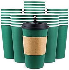 Amazon Com Glowcoast Disposable Coffee Cups With Lids 16 Oz To Go Coffee Cup 90 Pack Large Trav Disposable Coffee Cups To Go Coffee Cups Paper Coffee Cup