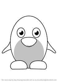 Trace and color with crayons. Drawing Skill Kids Drawing Penguin