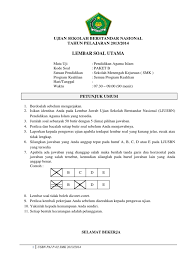 Contoh soal usbn pai sma kurikulum 2006 beserta jawabannya. Soal Usbn Pai Smk 2014 Paket B