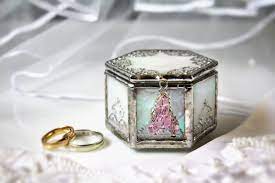 Winter Wonderland Engagement Box Wedding Ring Holder With Etsy Romantic Wedding Rings Glass Ring Bearer Box Ring Holder Wedding