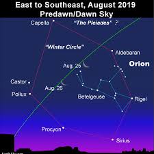August 24 to september 22. Moon And Winter Circle At Dawn August 25 Sky Archive Earthsky
