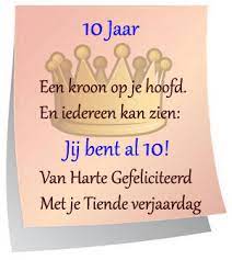 10 Jaar Verjaardag Tekst Plaatjes Leuke 10 Jaar Verjaardag Tekst Plaatjes