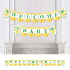 Whether you're planning a baby shower this summer, or preparing to purchase a gift to take along to one, we're here to help. Big Dot Of Happiness Tropical Pineapple Summer Baby Shower Bunting Banner Party Decorations Welcome Baby Target