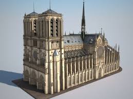 Notre Dame De Paris Cathedral 3d Model Max Obj Mtl 3ds Fbx C4d Lwo Lw Lws 1 Cathedral 3d Model Architecture Notre Dame