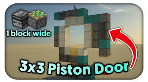 The tutorial on how to build my 3×3 piston door that i showed in the showcase video. Tutorial 1 Block Wide 3x3 Piston Door Minecraft Java 1 16 1 17 Youtube