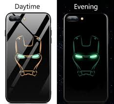 Coque Comic Marvel Batman Iron Man Luminous Glass Phone Case For Iphone X 6 6s 7 8 Plus 7plus Newbatmanprod Iron Man Phone Case Galaxy Smartphone Iphone Cases