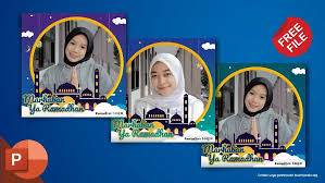 Template desain ucapan ramadhan terbaru. Free File Download Kumpulan Twibbon Ramadhan Powerpoint Templatekita Com