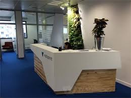 Office insurance, office designs and interiors: L Shape Customized Cheap Front Desk Furniture With Logo