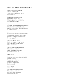 Hatiku milikmu lirik & lagu : Lirik Lagu