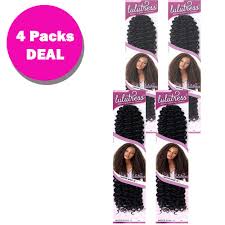 Maybe you would like to learn more about one of these? Amazon Com Sensationnel Lulutress Crochet Braid Water Wave 18 4 Pack 1 Jet Black Beauty Personal Care