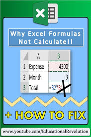 Why Excel Formulas Not Calculate In Excel How To Fix Excel Excel Issue Excel Fix Excel Cheat In 2020 Excel Formula Excel Problem And Solution