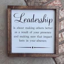 Leadership Quote Wood Sign Office Decor Retirement Gift Boss Gift Gifts For Office Gifts For Your Boss Gifts For Boss
