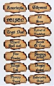 Printable halloween party drink labels to put onto bottles and cans of soda including ogre snot swamp water and even polyjuice potion for harry potter party decorations. 56 Mini Potion Labels For Mini Bottles Apothecary Crafting Etsy Harry Potter Potion Labels Harry Potter Potions Potion Labels